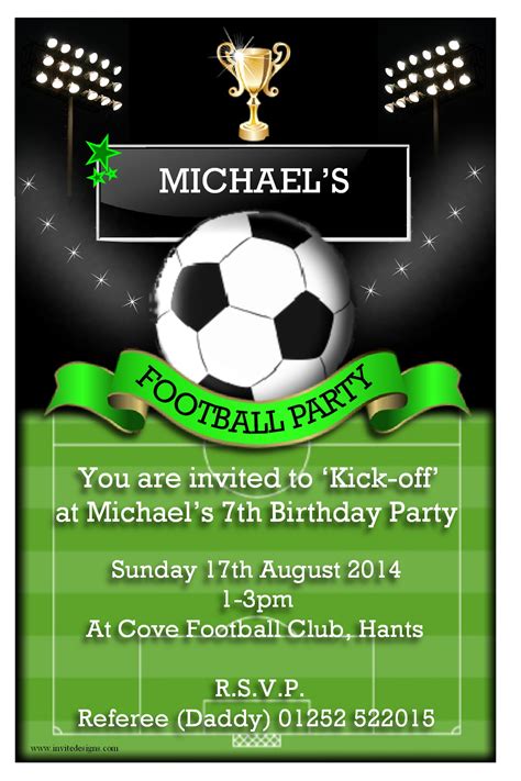 football birthday invitation|free printable football birthday invitations.